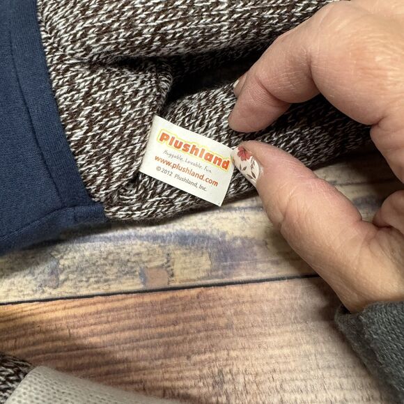 2012 Brown Plushland Collegiate Sock Monkey Stuffed Animals BYU Cougars Hoodie - Picture 6 of 7